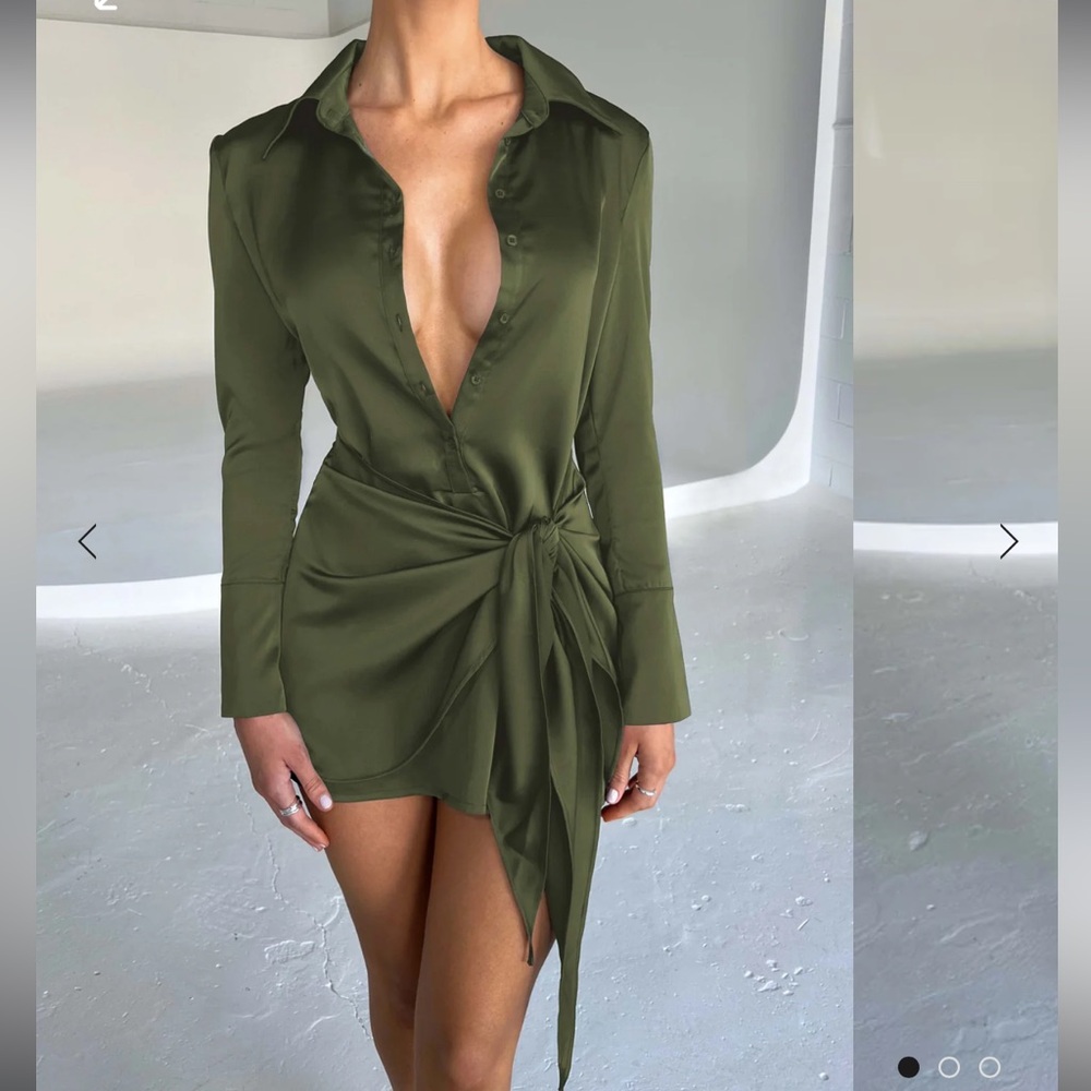 BABYBOO Gianna Mini Dress - Khaki/Green